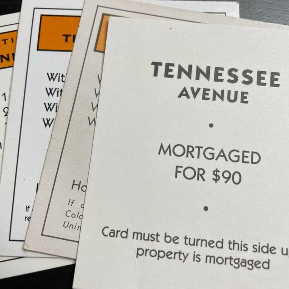 Monopoly Classic Tennessee Ave Property Title Deed Card Replacement u - Picture 5 of 5